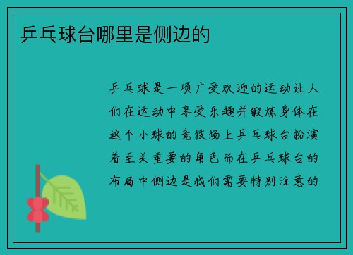 乒乓球台哪里是侧边的